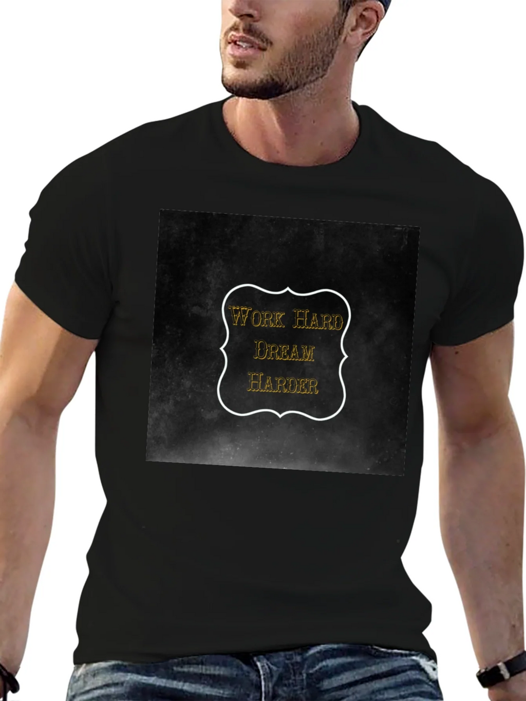 Work Hard Dream Harder Black T-Shirt product image 6