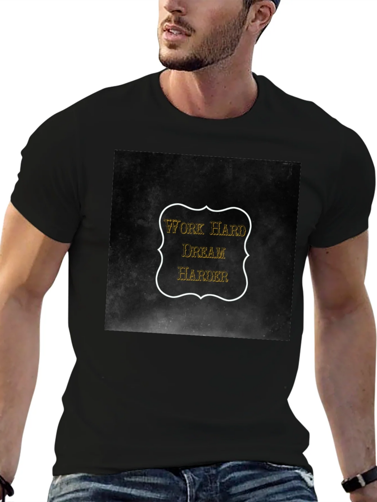 Work Hard Dream Harder Black T-Shirt product image 6