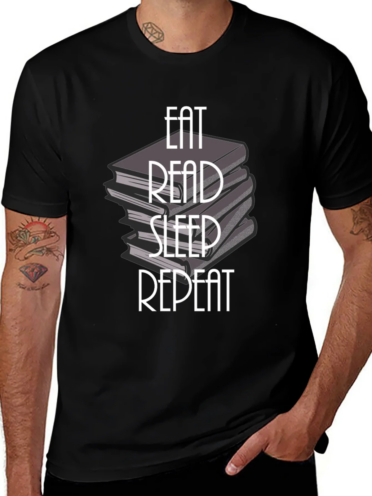 Eat Read Sleep Repeat T-Shirt - Book Lover Tee product image 1