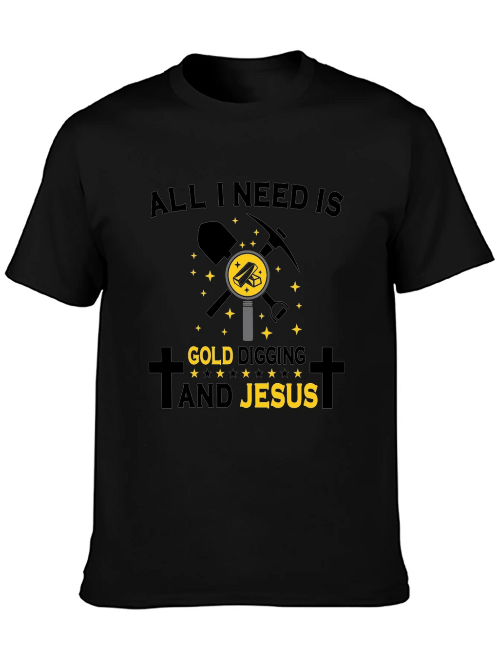 Gold Digging & Jesus T-Shirt - Black product image 3