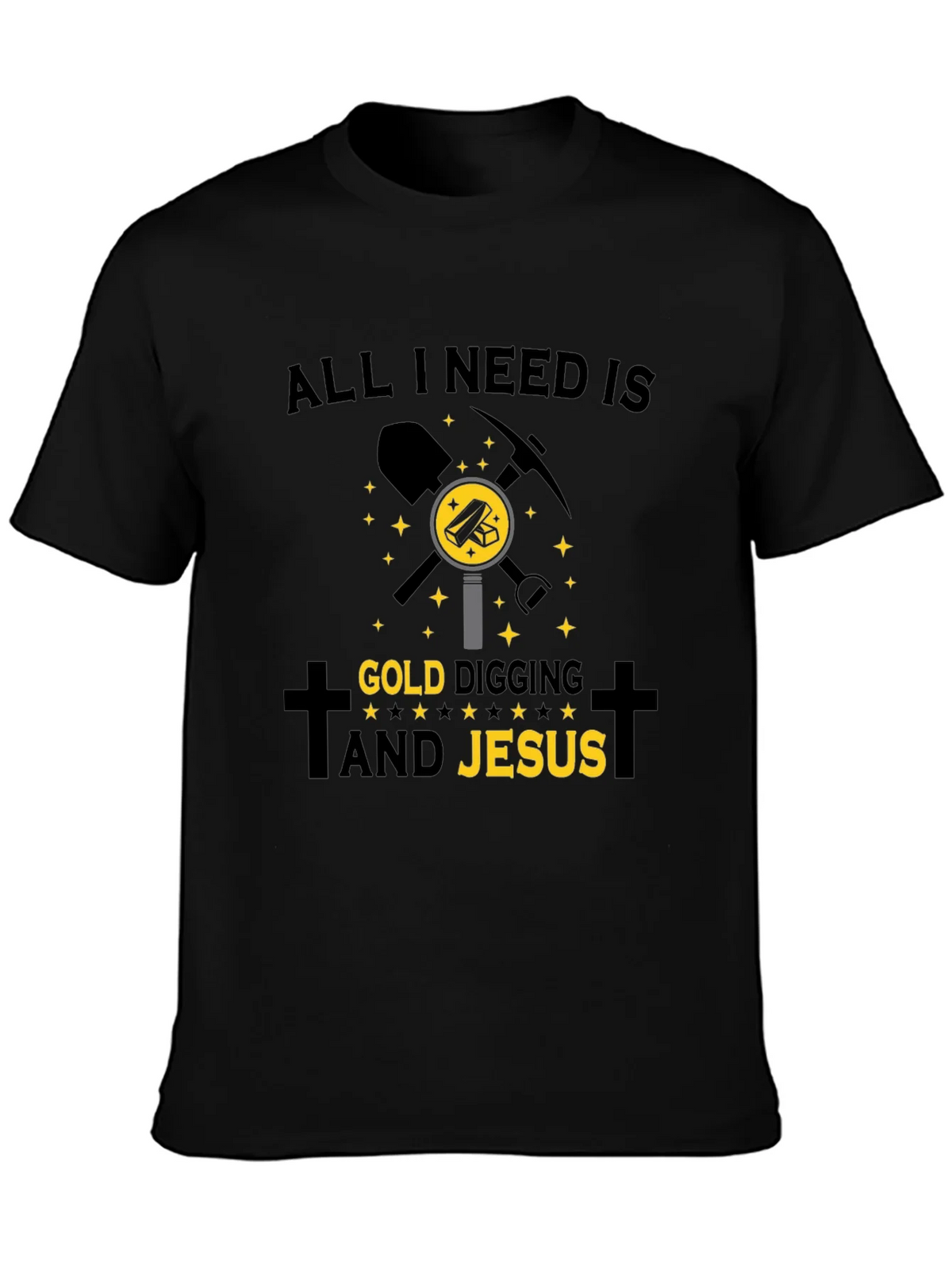 Gold Digging & Jesus T-Shirt - Black product image 3