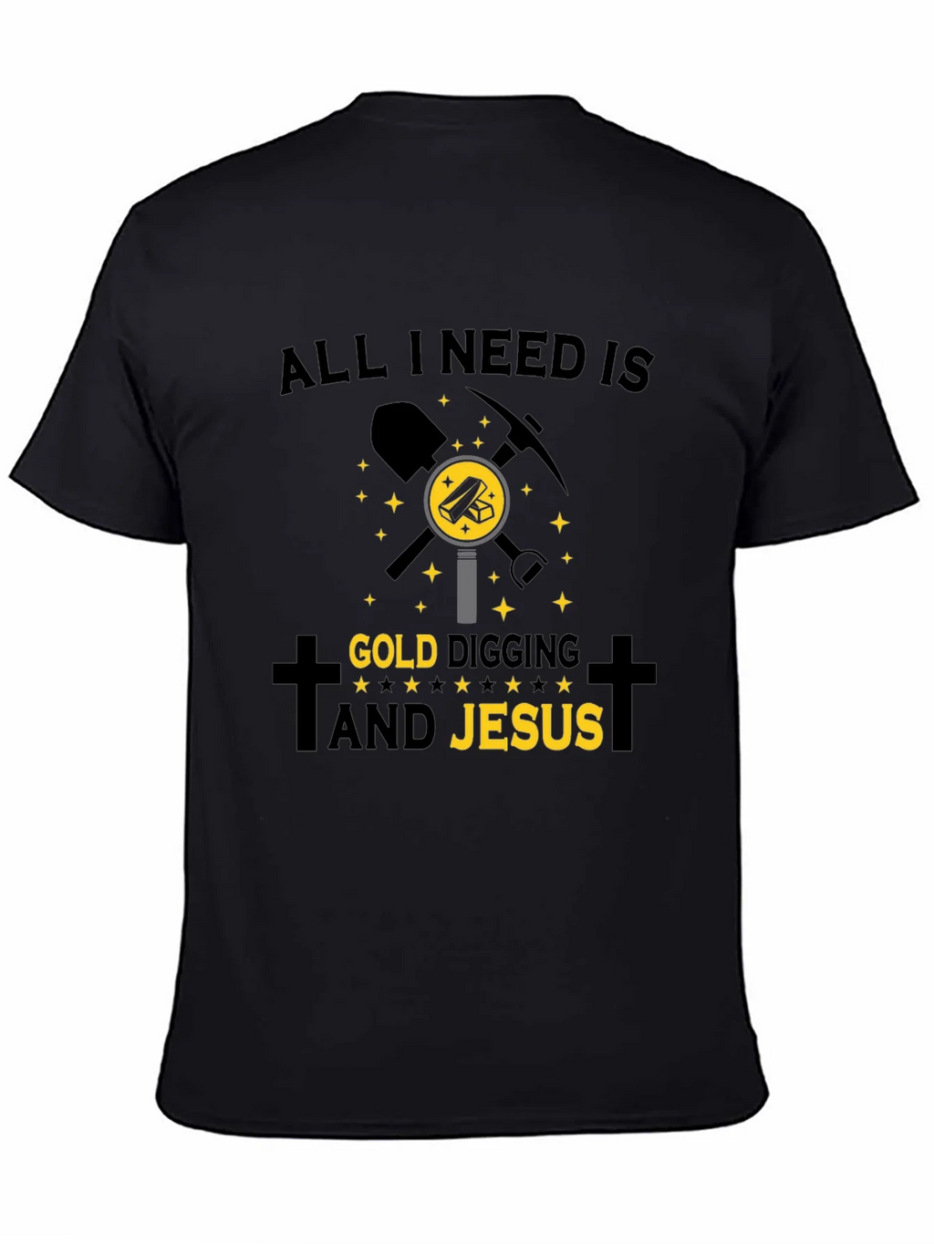 Gold Digging & Jesus T-Shirt - Black product image 4