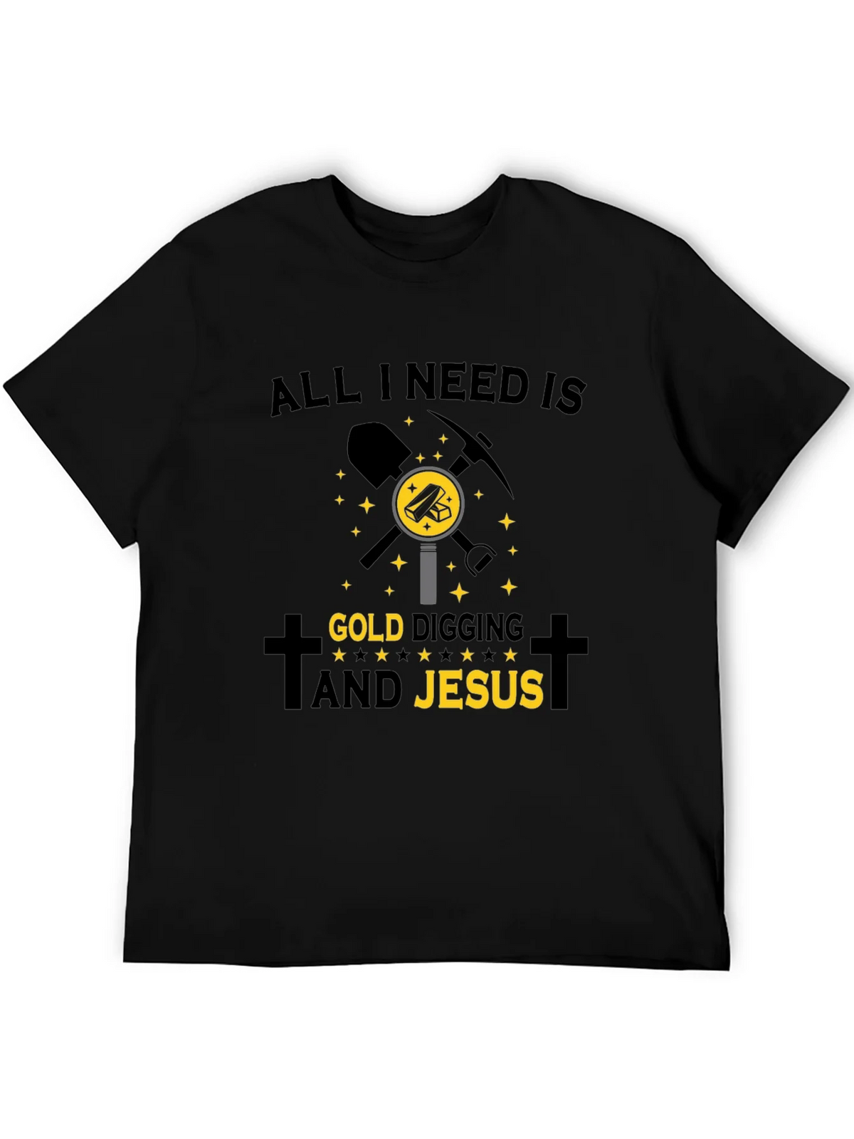 Gold Digging & Jesus T-Shirt - Black product image 5