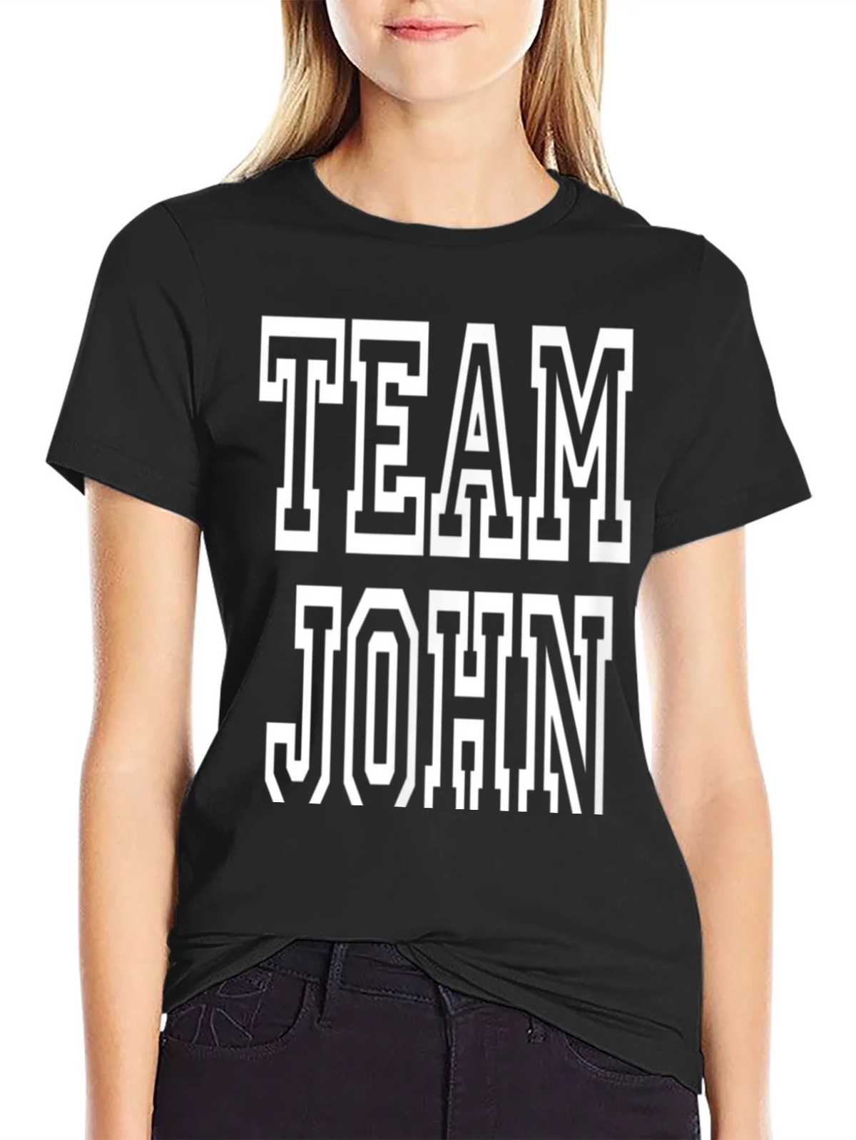 Team John T-Shirt - Black Cotton Tee product image 2