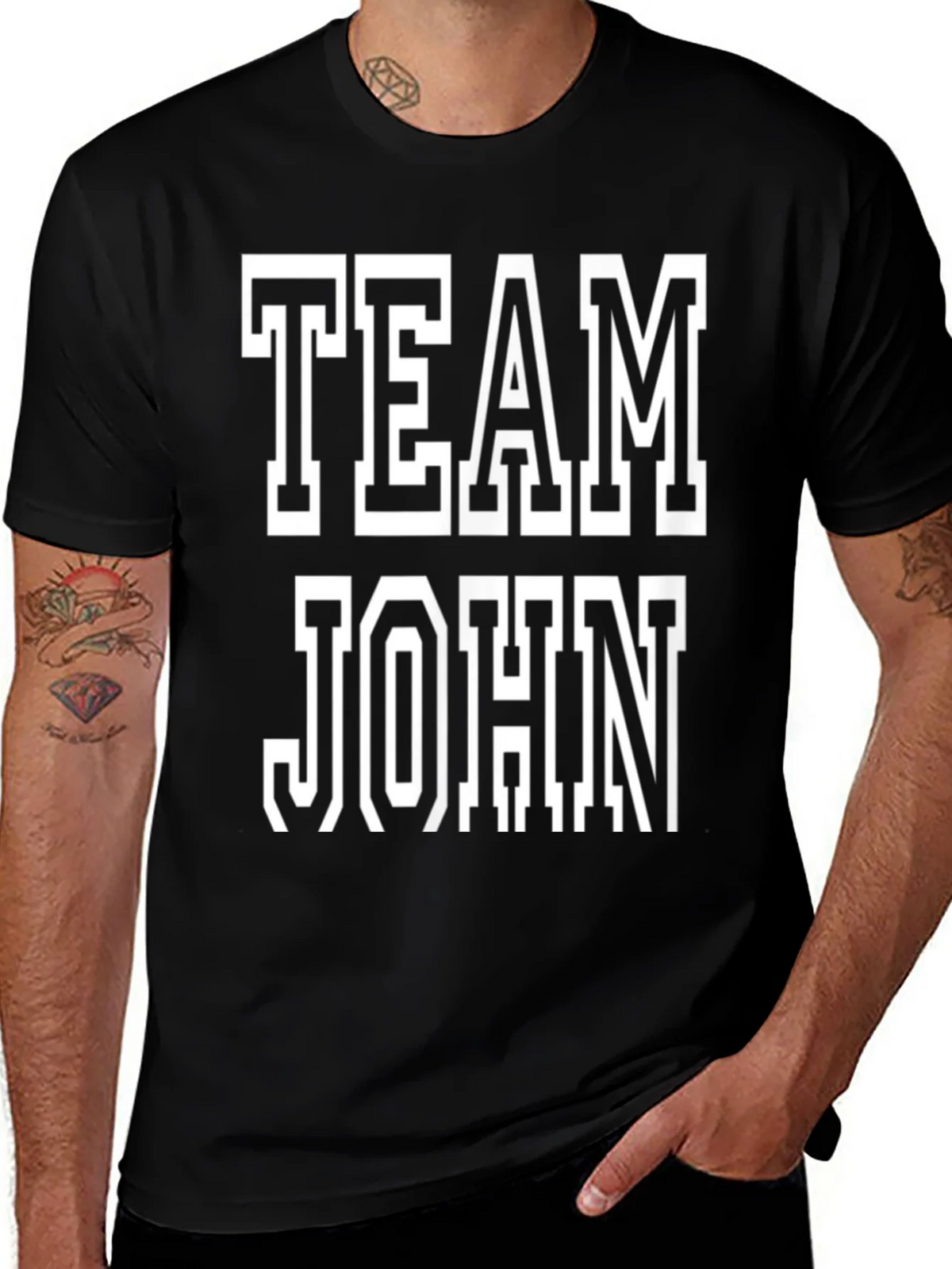 Team John T-Shirt - Black Cotton Tee product image 1