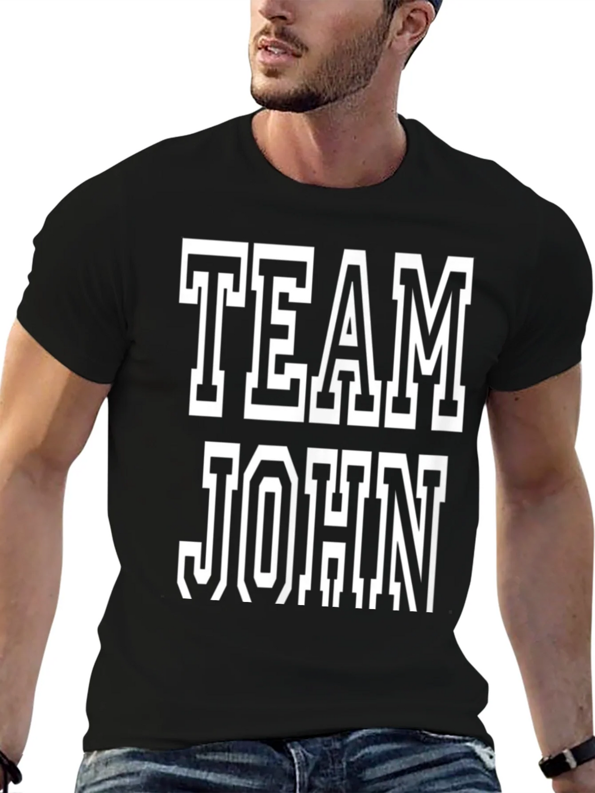Team John T-Shirt - Black Cotton Tee product image 6