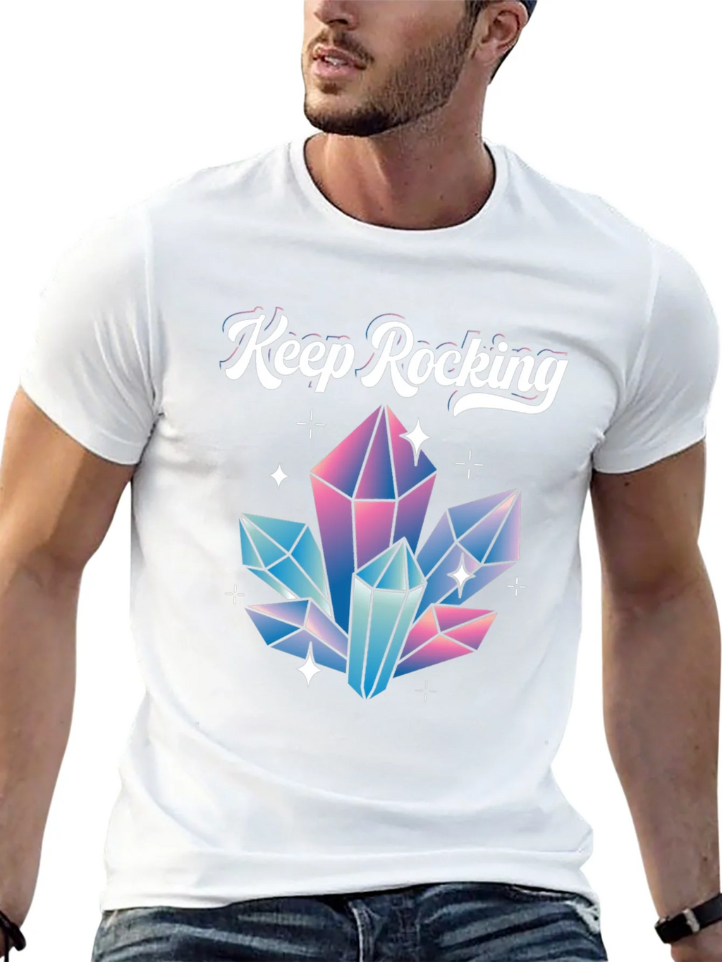Keep Rocking Crystal Graphic Tee - Black product image 12