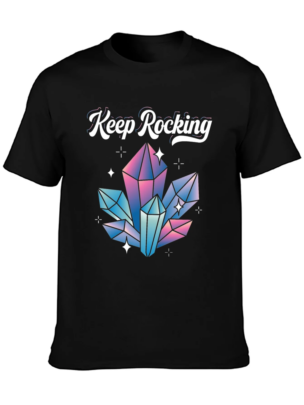 Keep Rocking Crystal Graphic Tee - Black product image 3