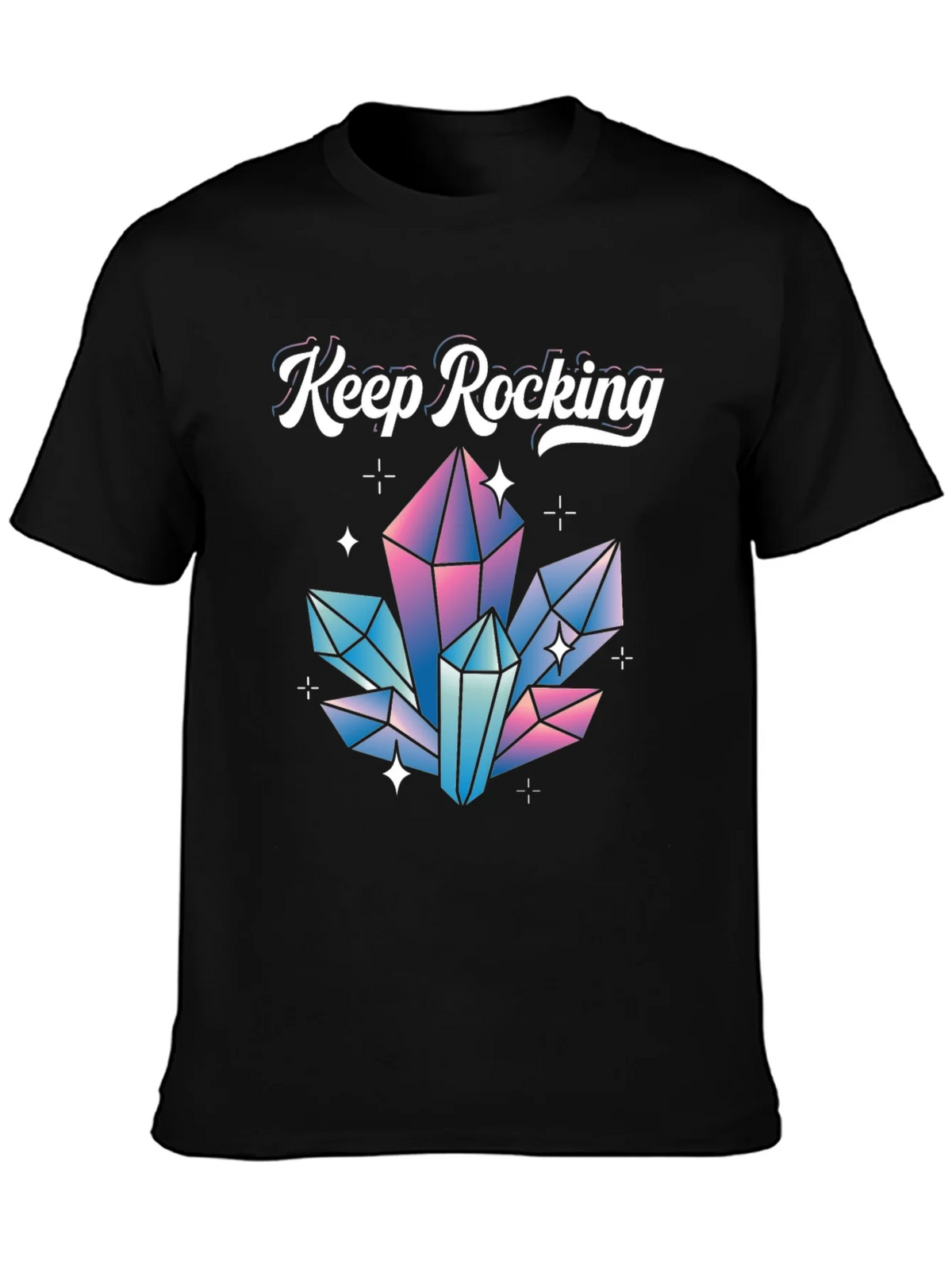 Keep Rocking Crystal Graphic Tee - Black product image 3