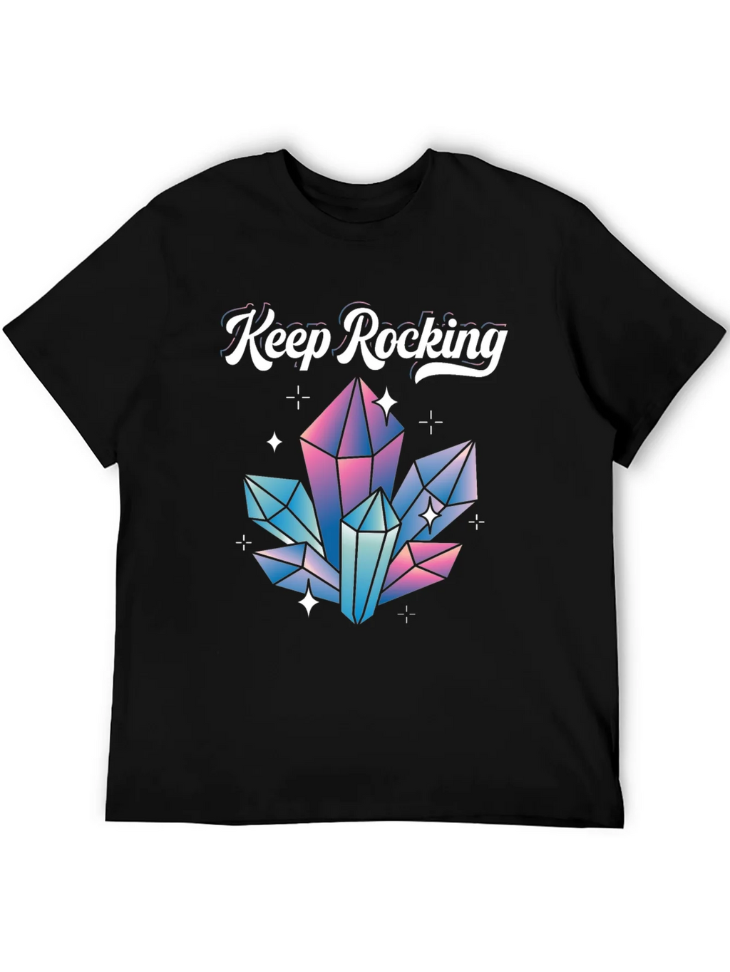 Keep Rocking Crystal Graphic Tee - Black product image 5