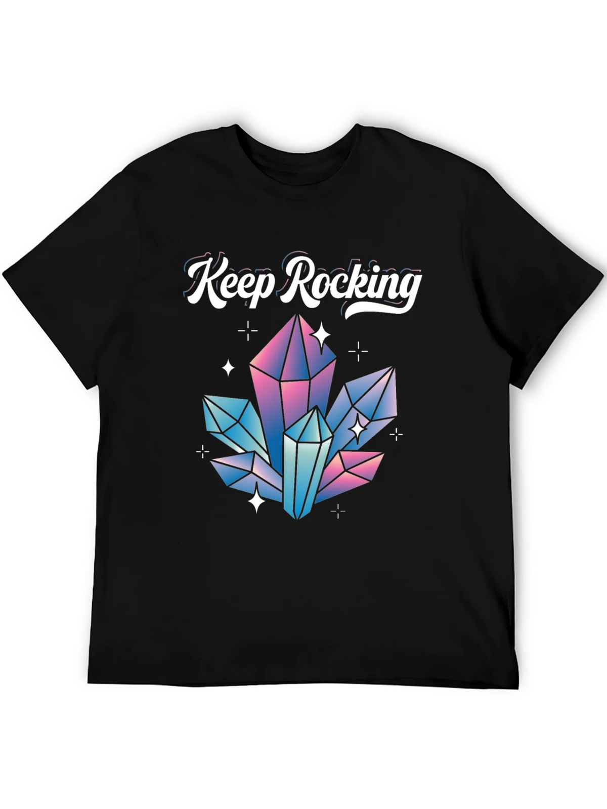 Keep Rocking Crystal Graphic Tee - Black product image 5