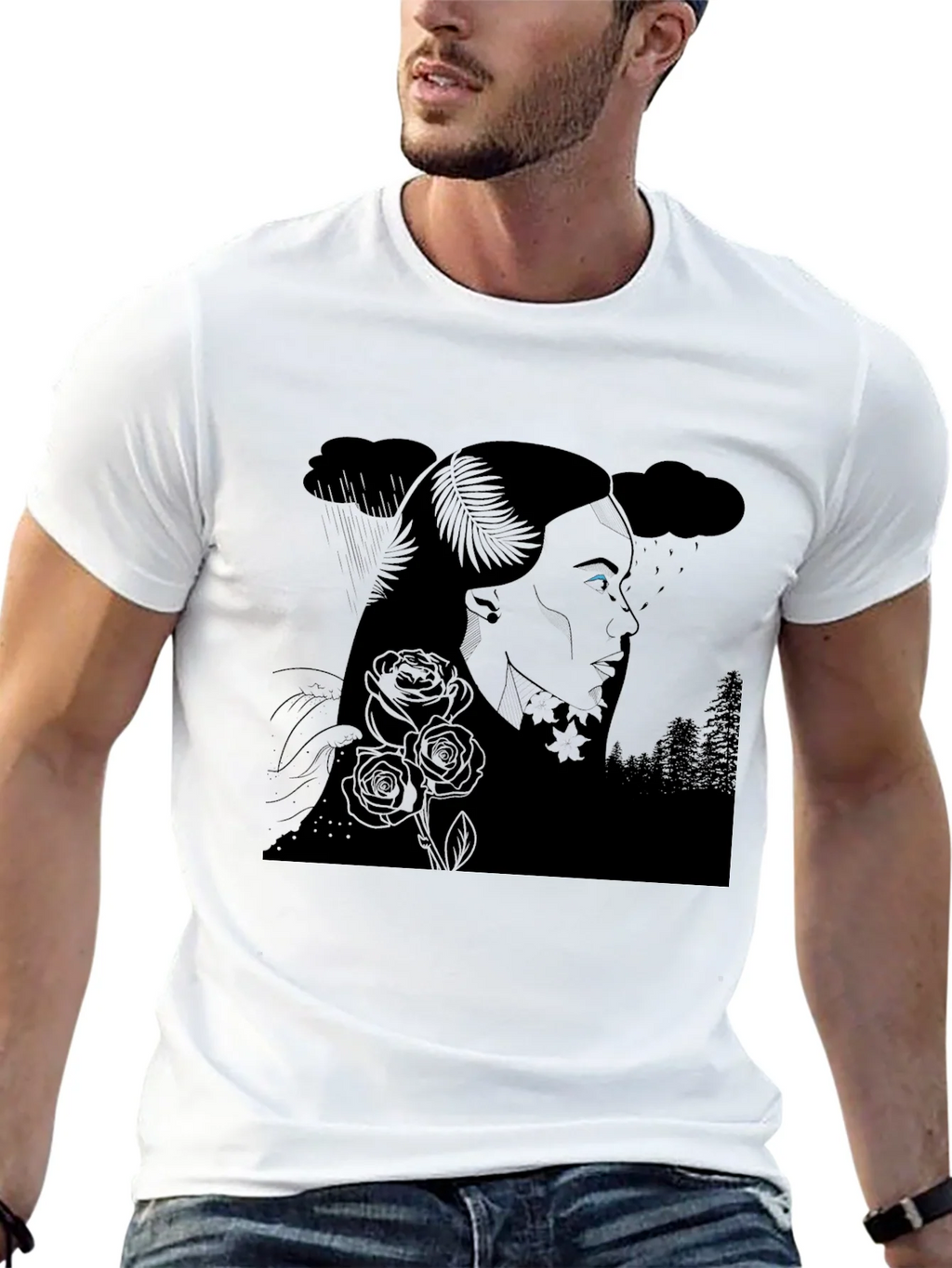 Ethereal Woman Graphic Tee - Black product image 11