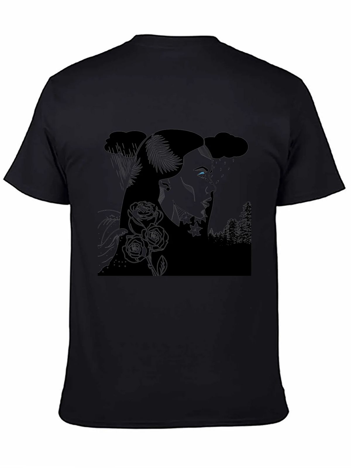 Ethereal Woman Graphic Tee - Black product image 4
