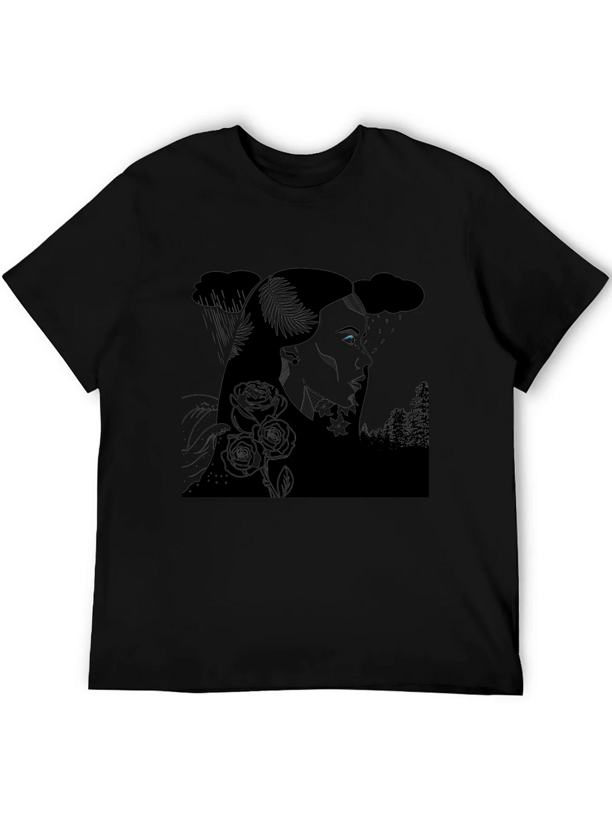 Ethereal Woman Graphic Tee - Black product image 5