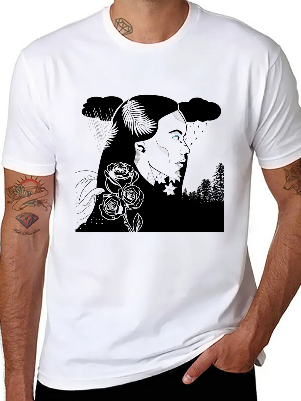 Ethereal Woman Graphic Tee - Black product image 7