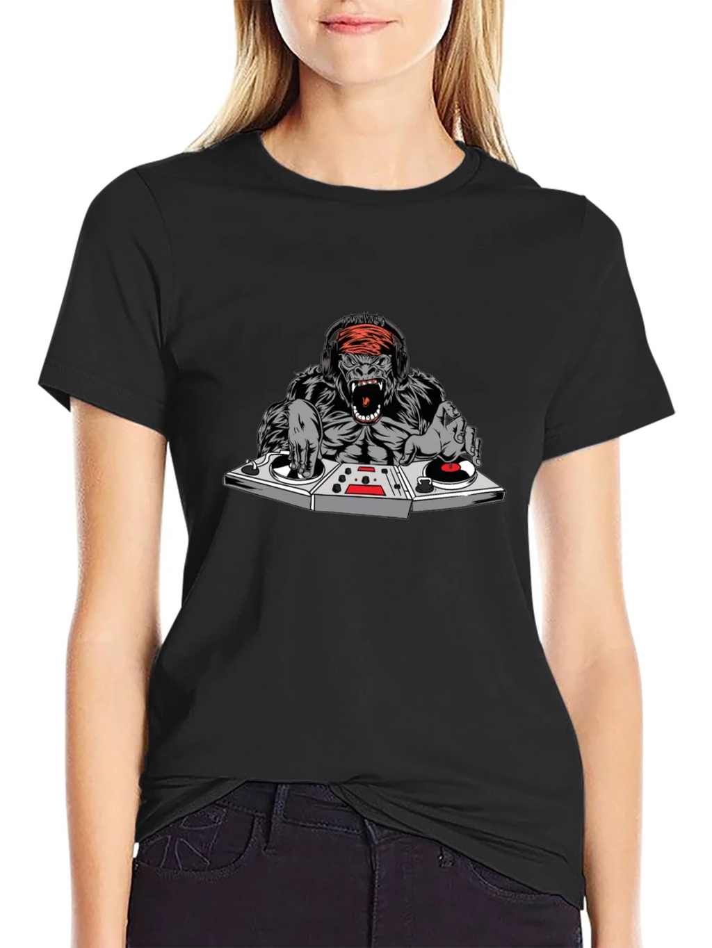 DJ Gorilla Graphic T-Shirt - Black product image 2