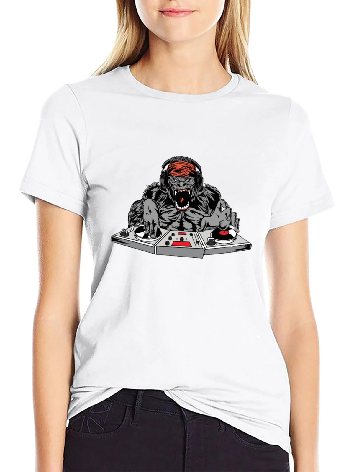 DJ Gorilla Graphic T-Shirt - Black product image 8