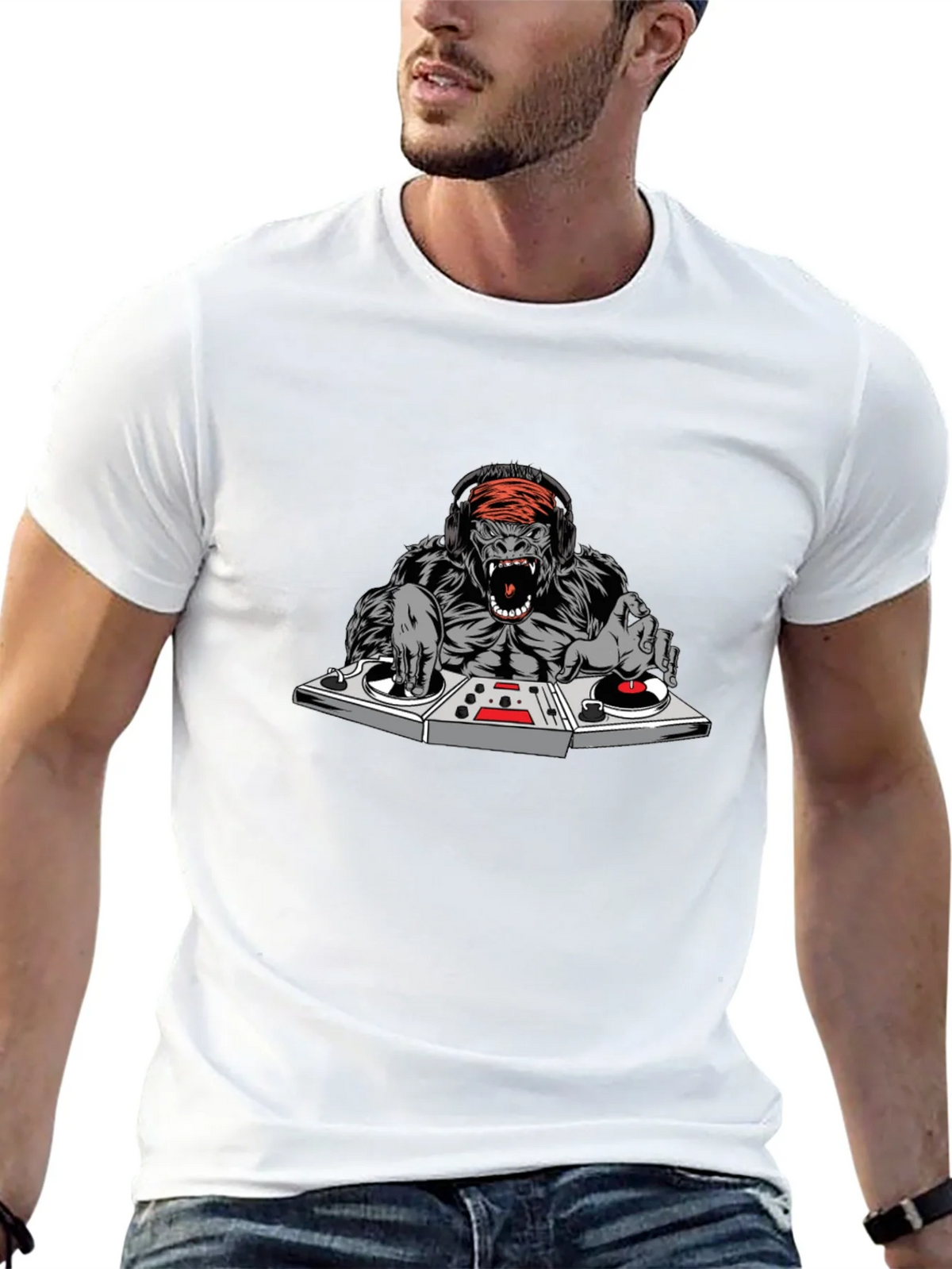 DJ Gorilla Graphic T-Shirt - Black product image 12