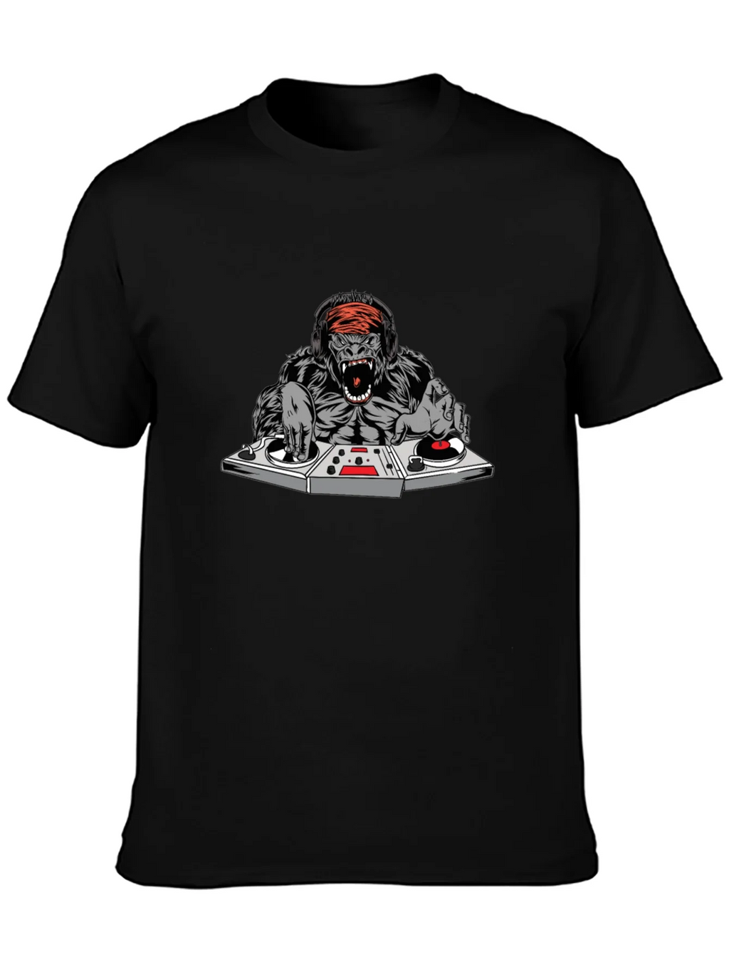 DJ Gorilla Graphic T-Shirt - Black product image 3