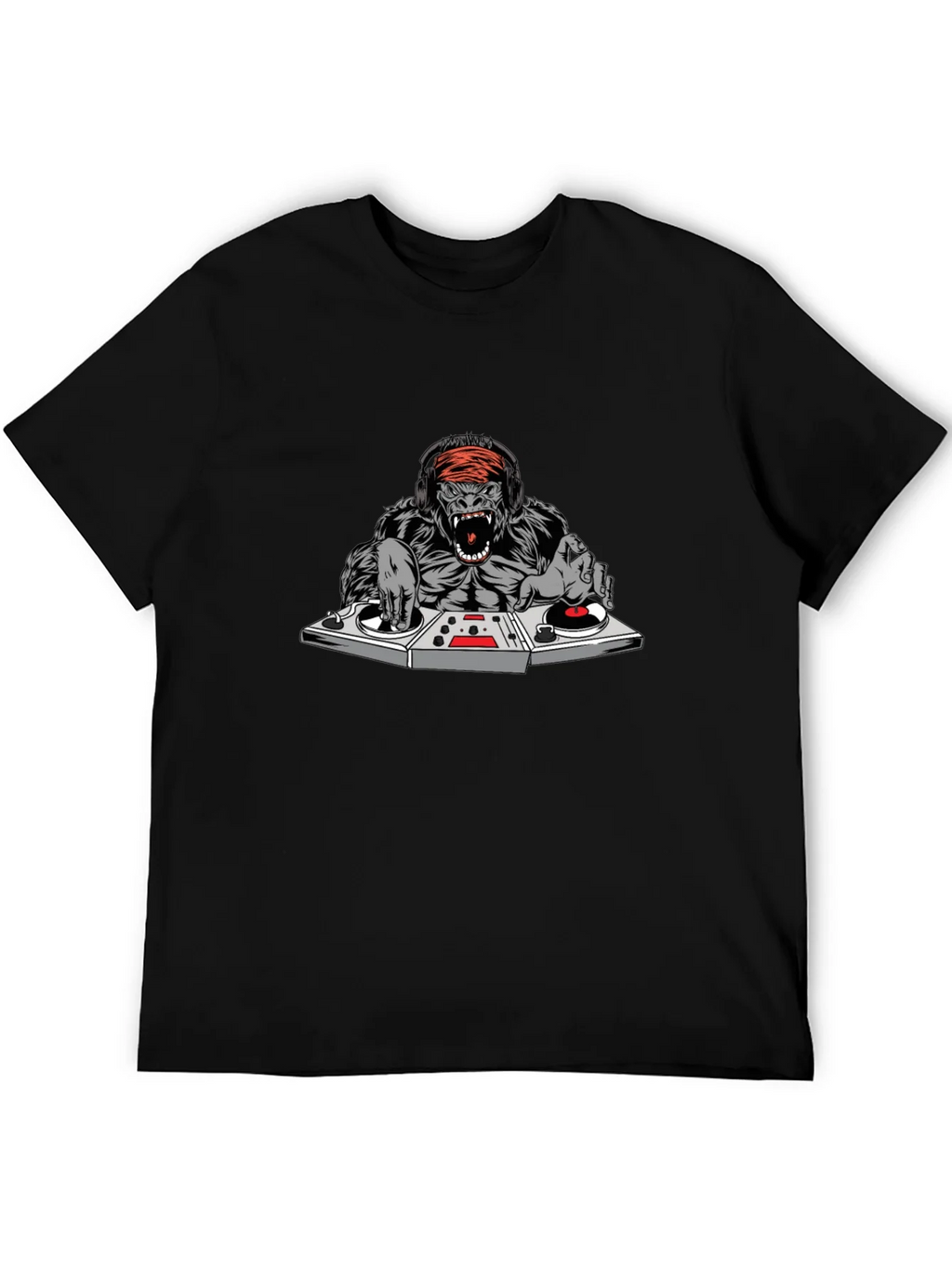 DJ Gorilla Graphic T-Shirt - Black product image 5