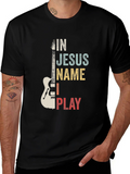 In Jesus Name I Play Guitar T-Shirt product image 1
