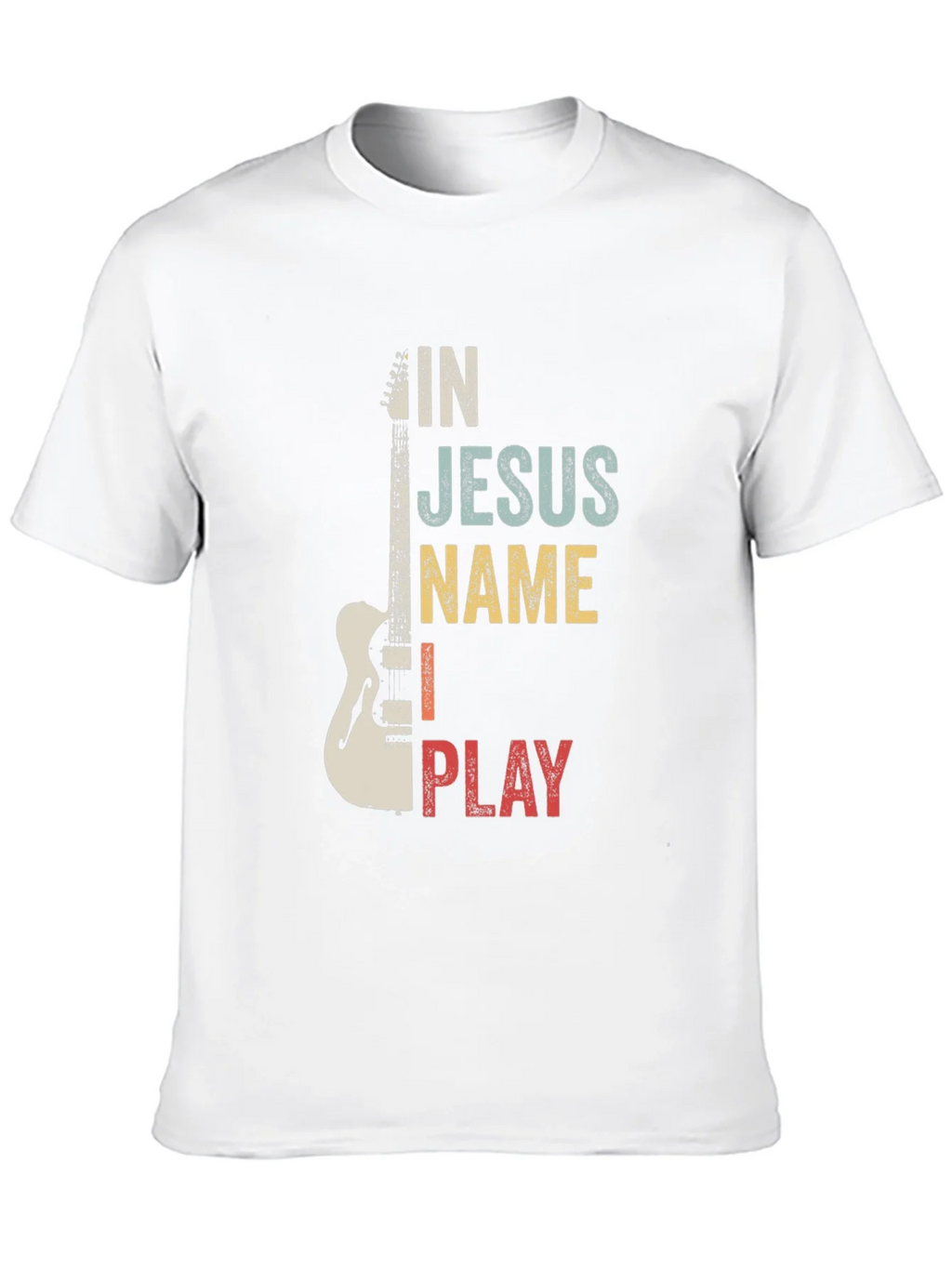 In Jesus Name I Play Guitar T-Shirt product image 9
