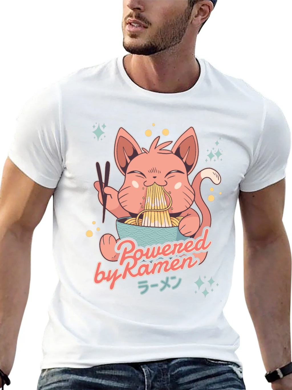 Ramen Cat Graphic T-Shirt product image 12
