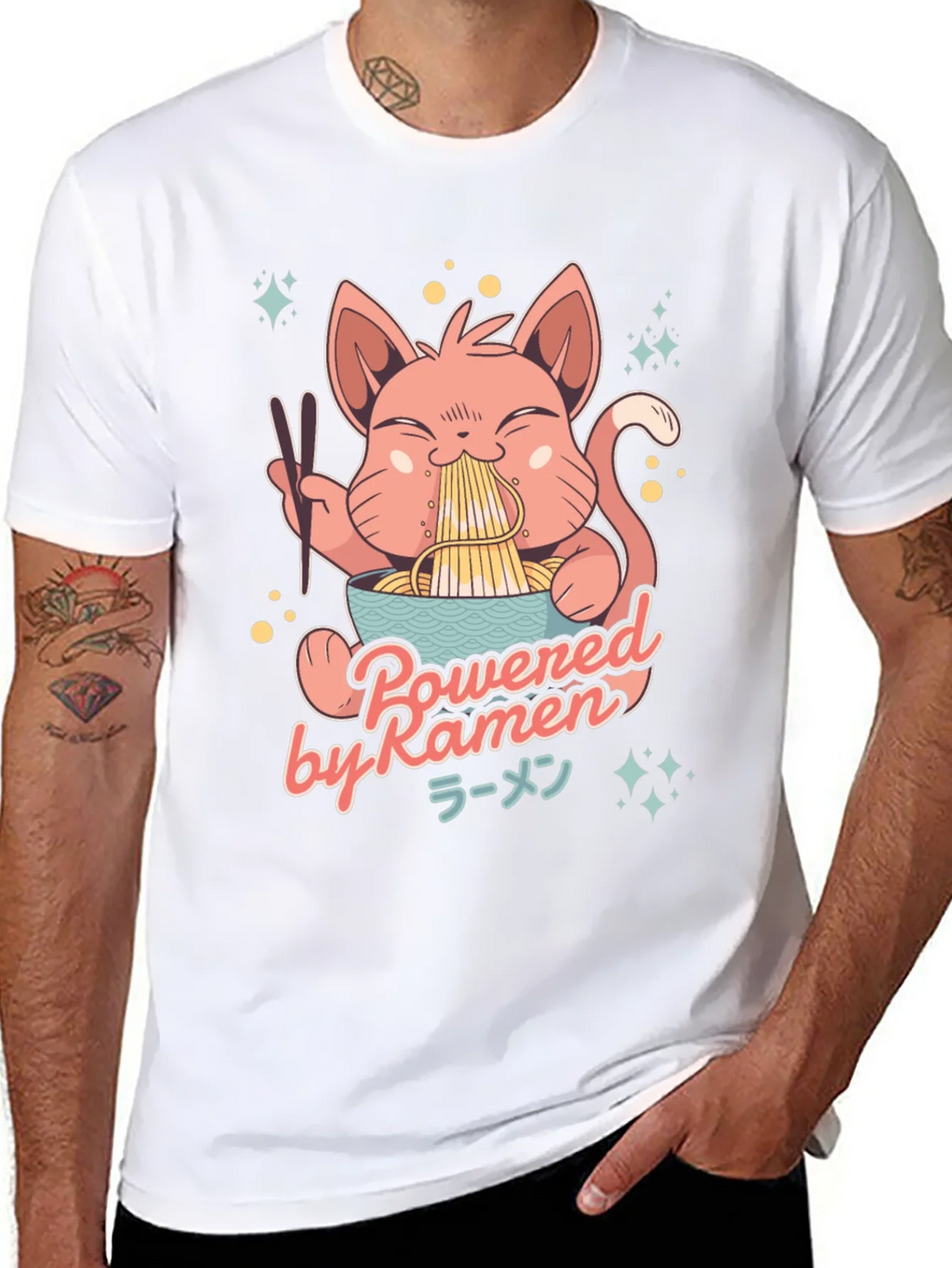 Ramen Cat Graphic T-Shirt product image 7
