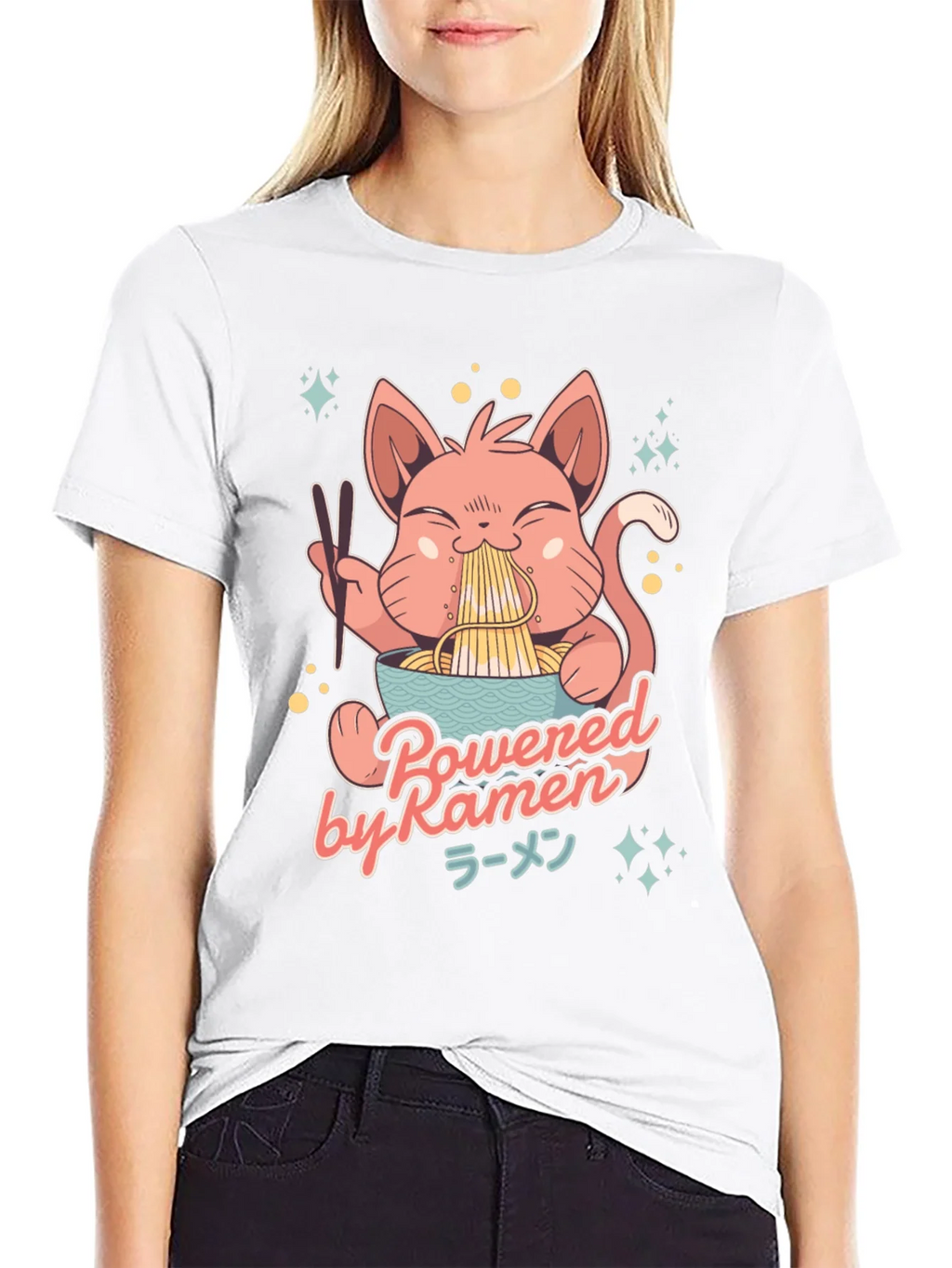 Ramen Cat Graphic T-Shirt product image 8