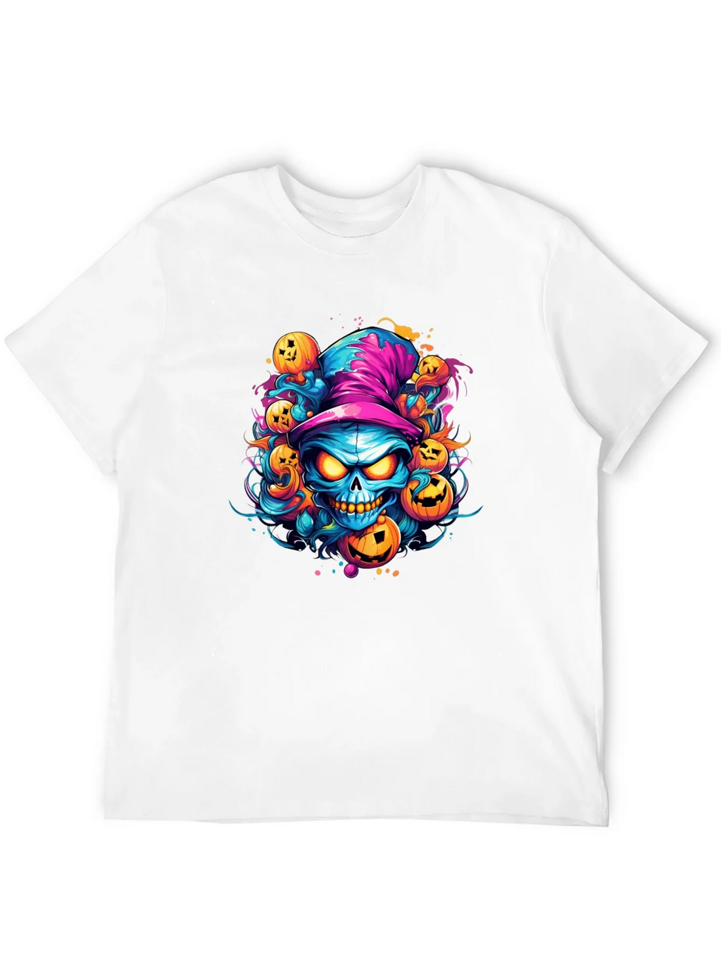 Halloween Skull & Pumpkin T-Shirt