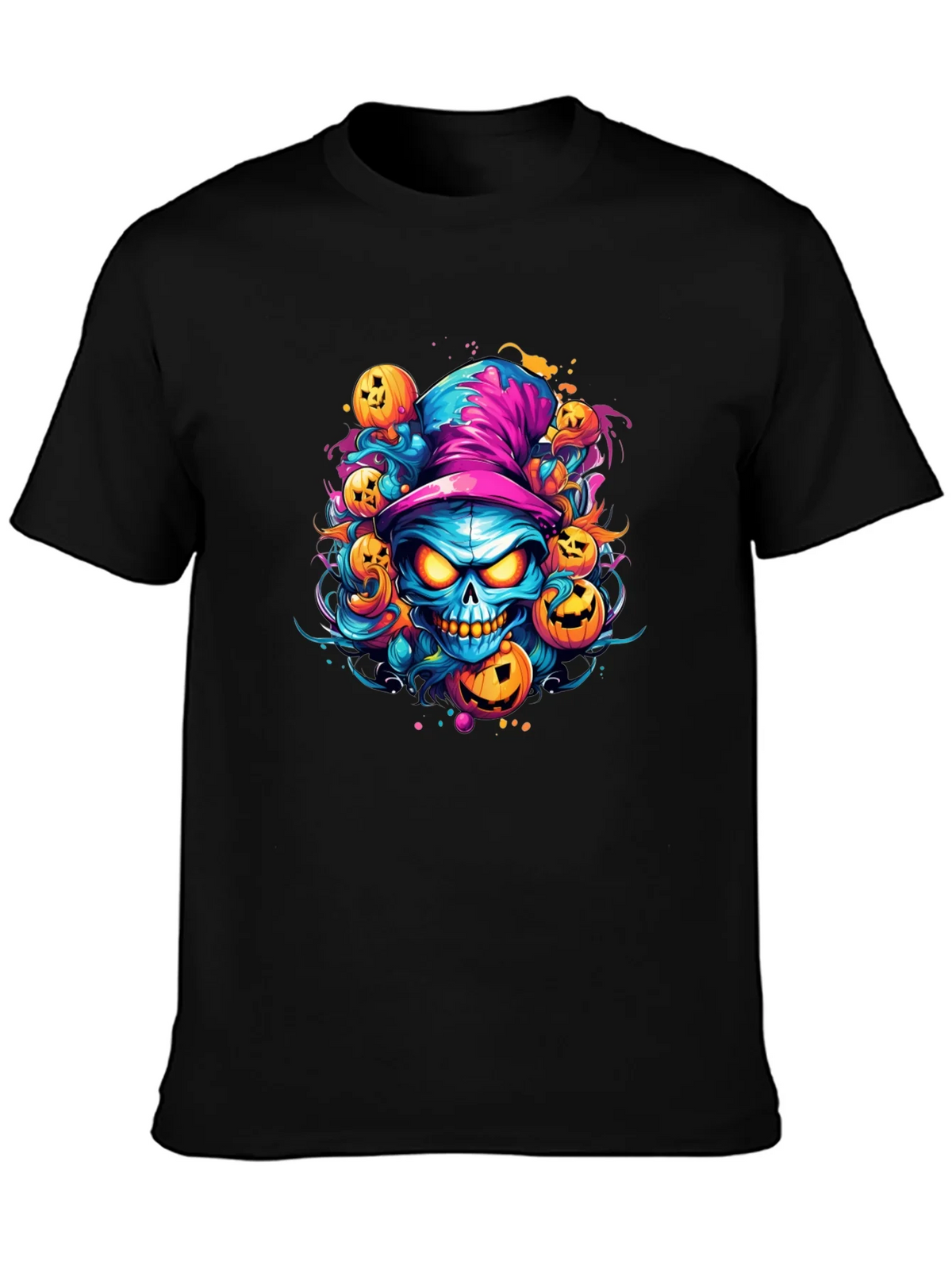 Halloween Skull & Pumpkin T-Shirt