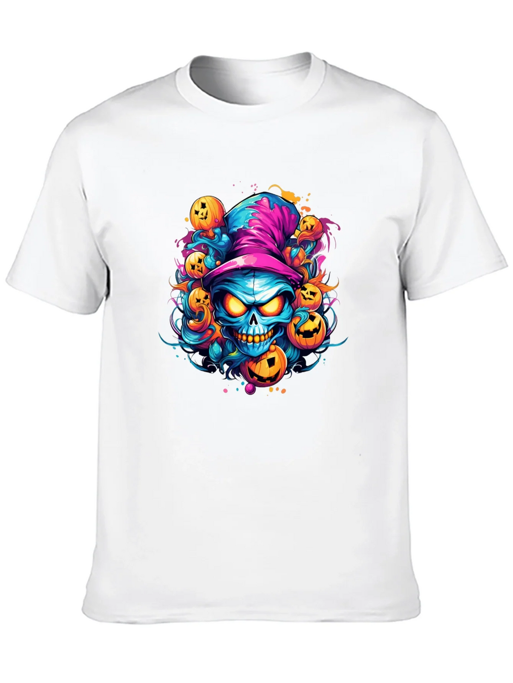Halloween Skull & Pumpkin T-Shirt