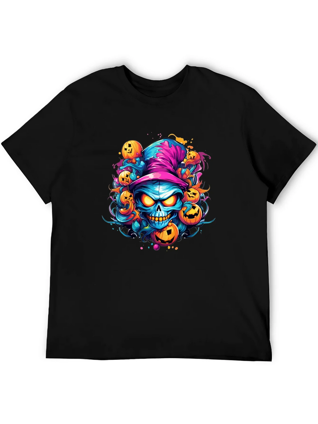 Halloween Skull & Pumpkin T-Shirt