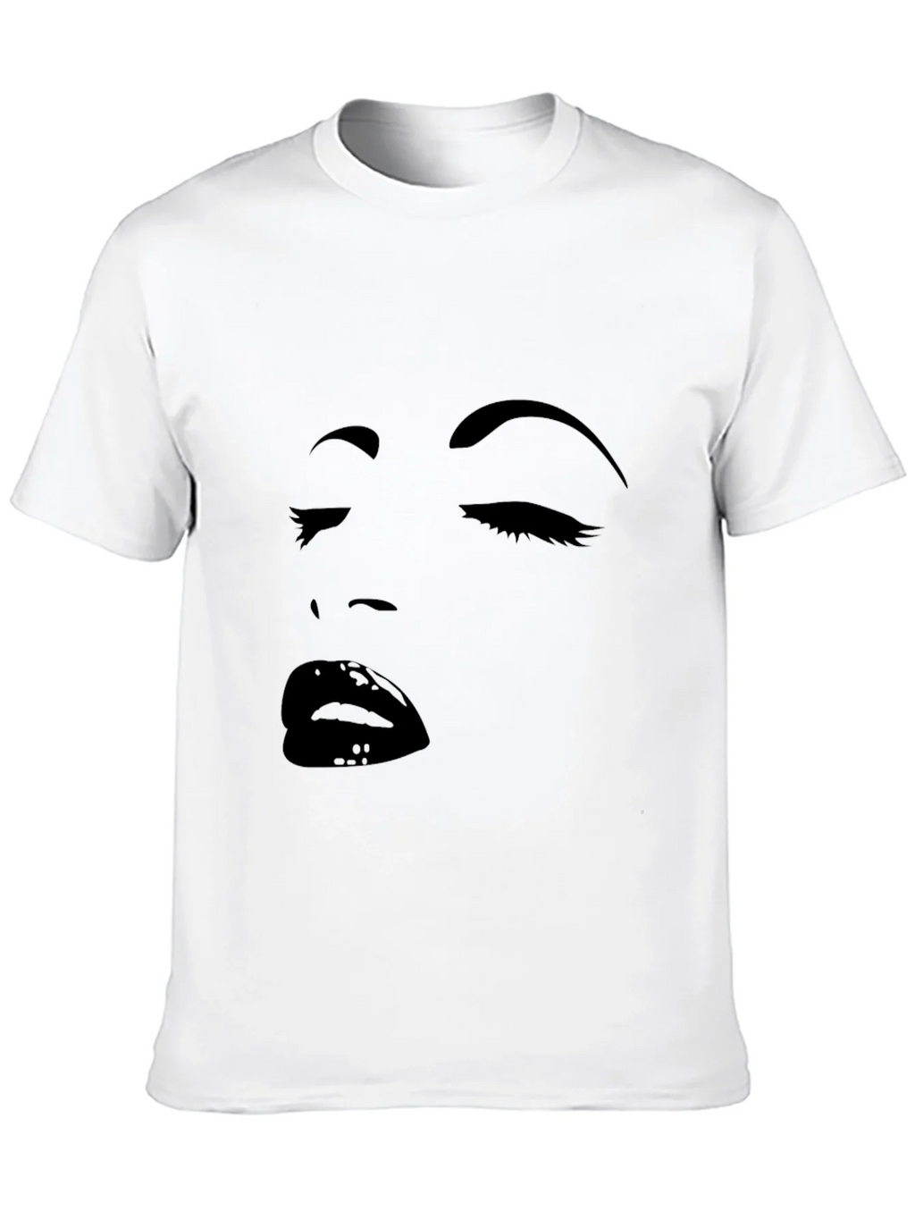Black Graphic Tee with Face Design product image 9