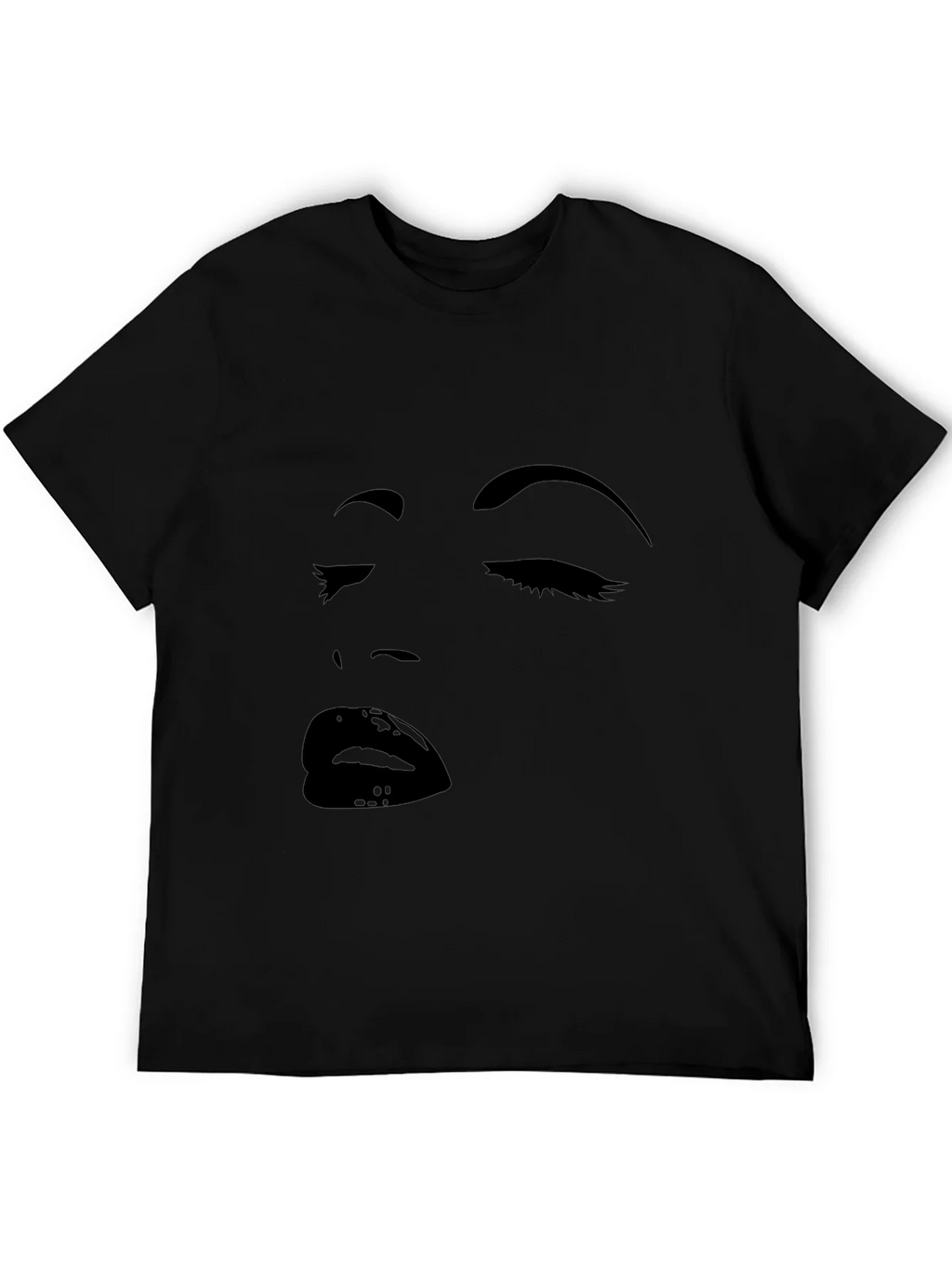 Black Graphic Tee with Face Design product image 5