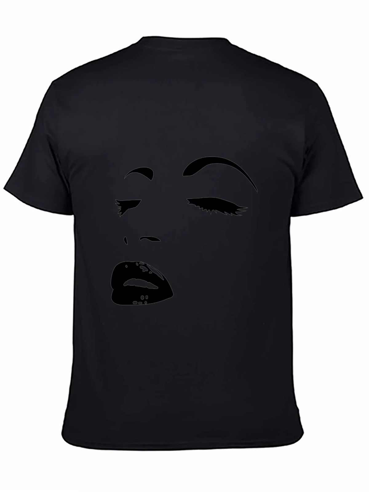 Black Graphic Tee with Face Design product image 4