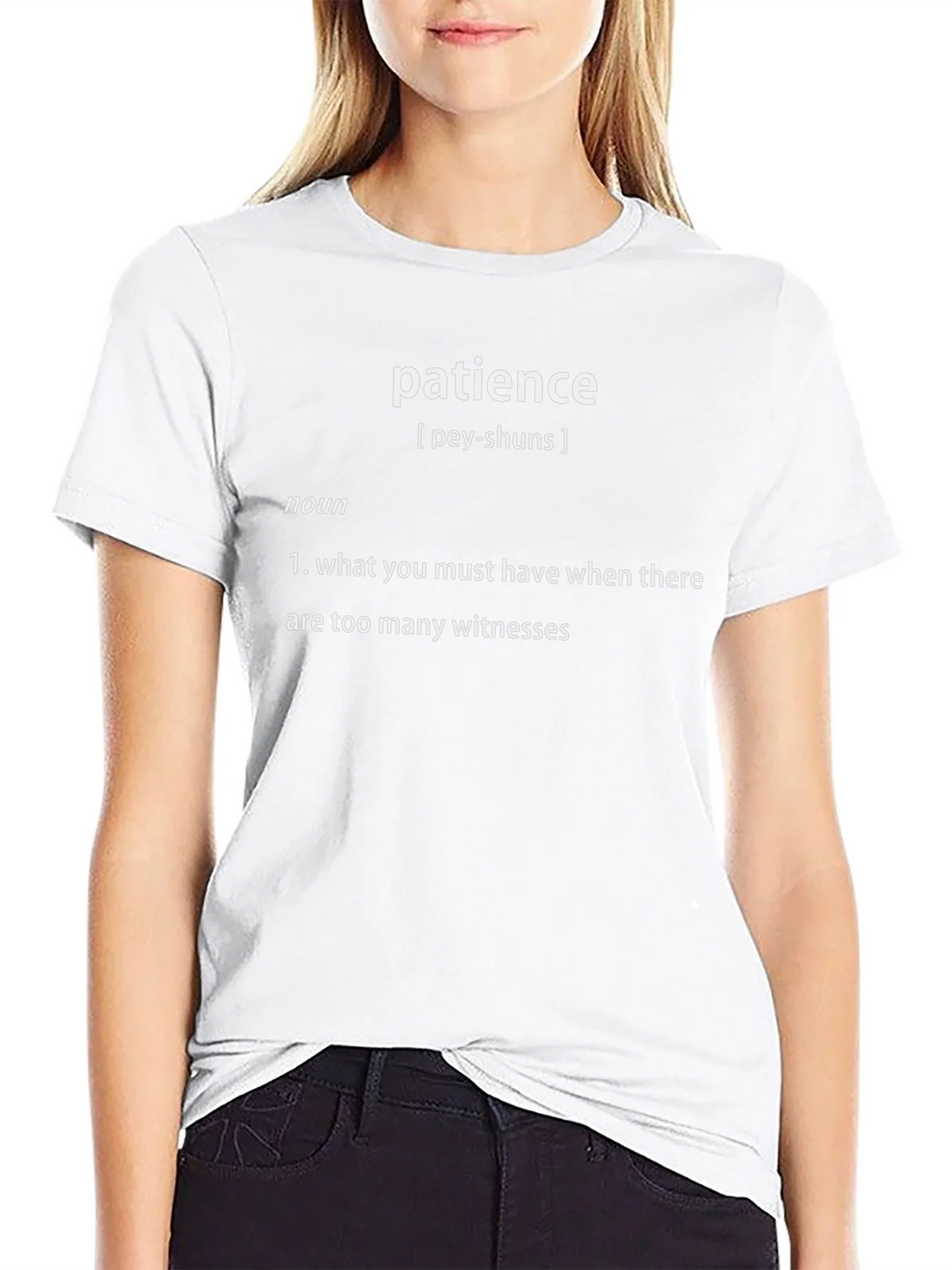 Patience Definition T-Shirt - Funny Sarcastic Tee product image 8