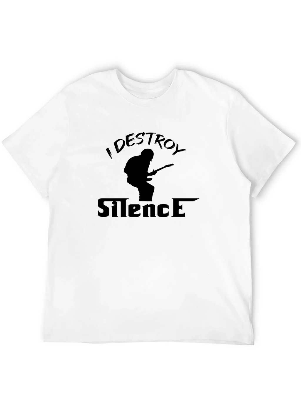 I Destroy Silence Black Graphic Tee product image 8