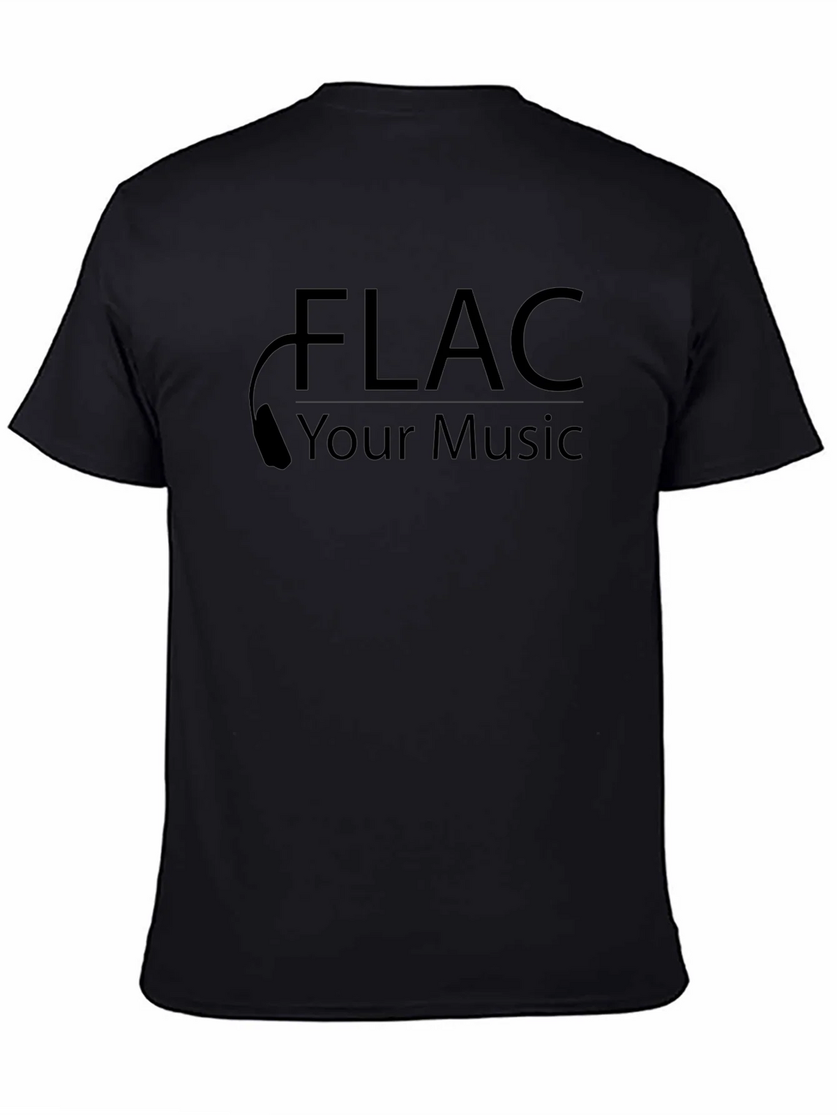 FLAC Your Music Black Tee - High Quality product image 4