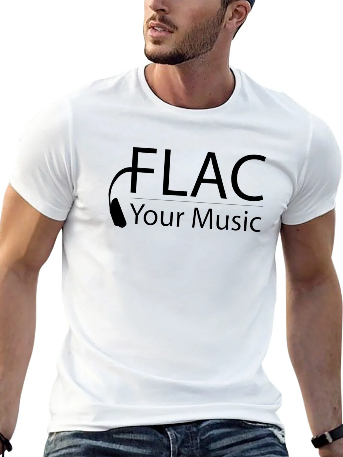 FLAC Your Music Black Tee - High Quality product image 12