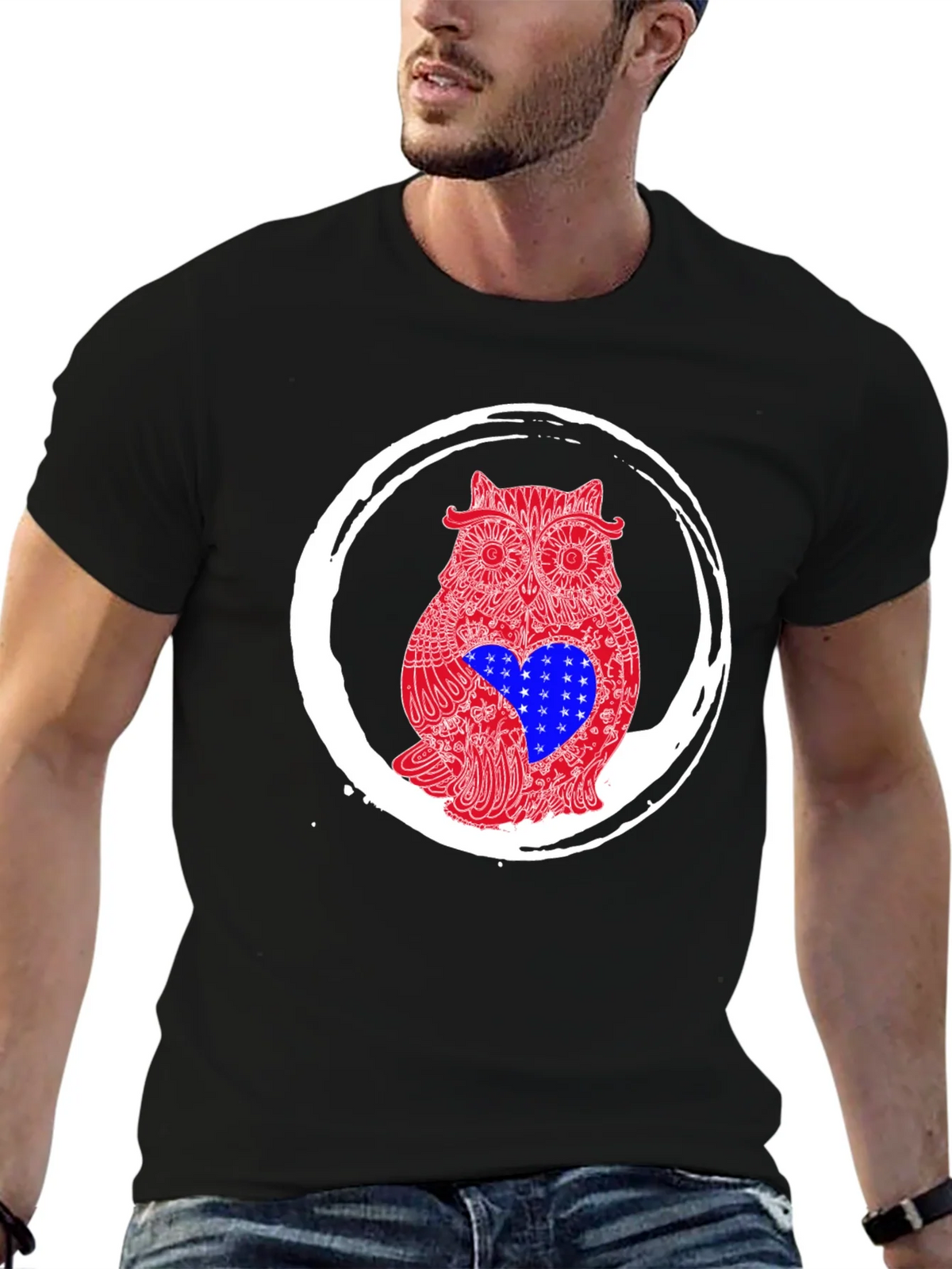Owl USA Heart Graphic Tee product image 6