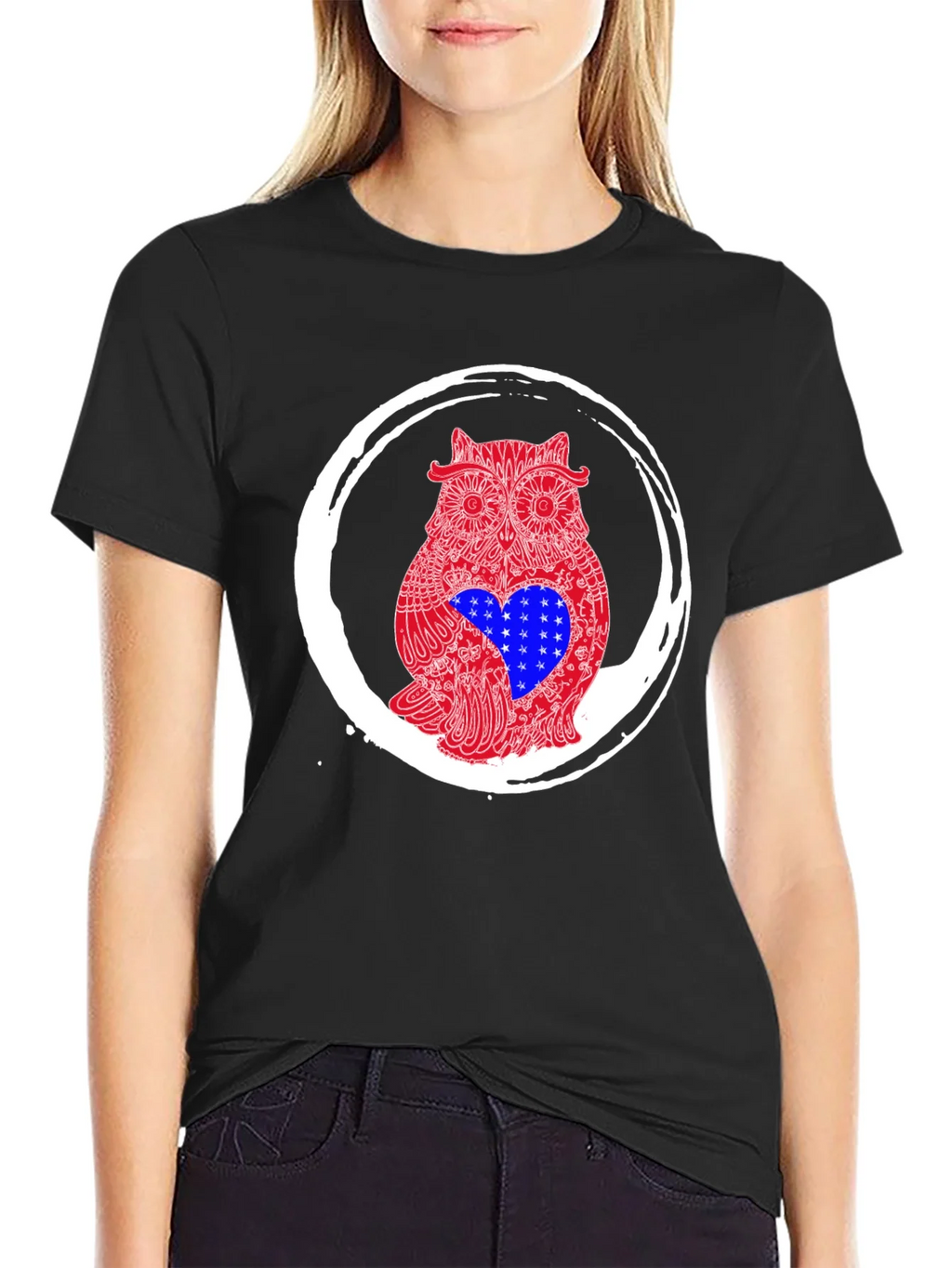 Owl USA Heart Graphic Tee product image 2
