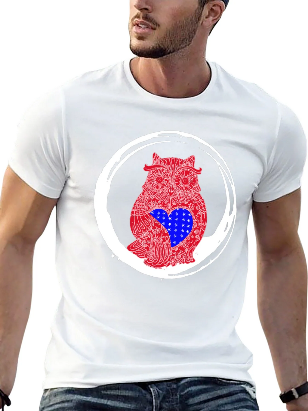 Owl USA Heart Graphic Tee product image 12