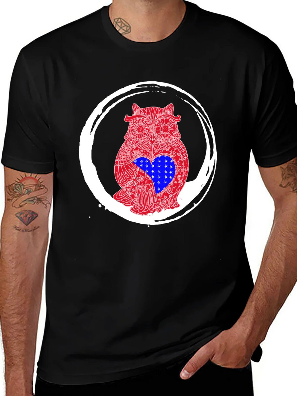Owl USA Heart Graphic Tee product image 1