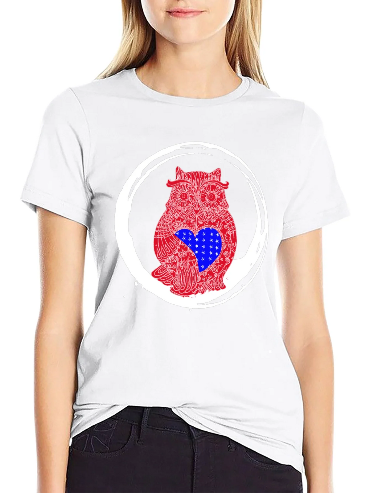 Owl USA Heart Graphic Tee product image 8