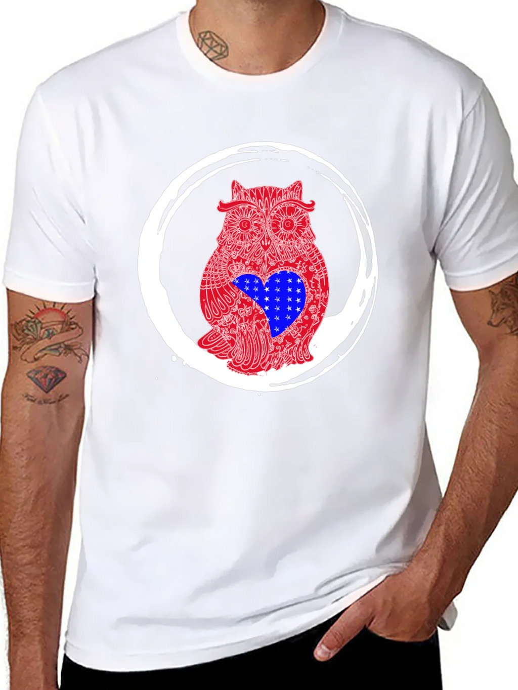 Owl USA Heart Graphic Tee product image 7