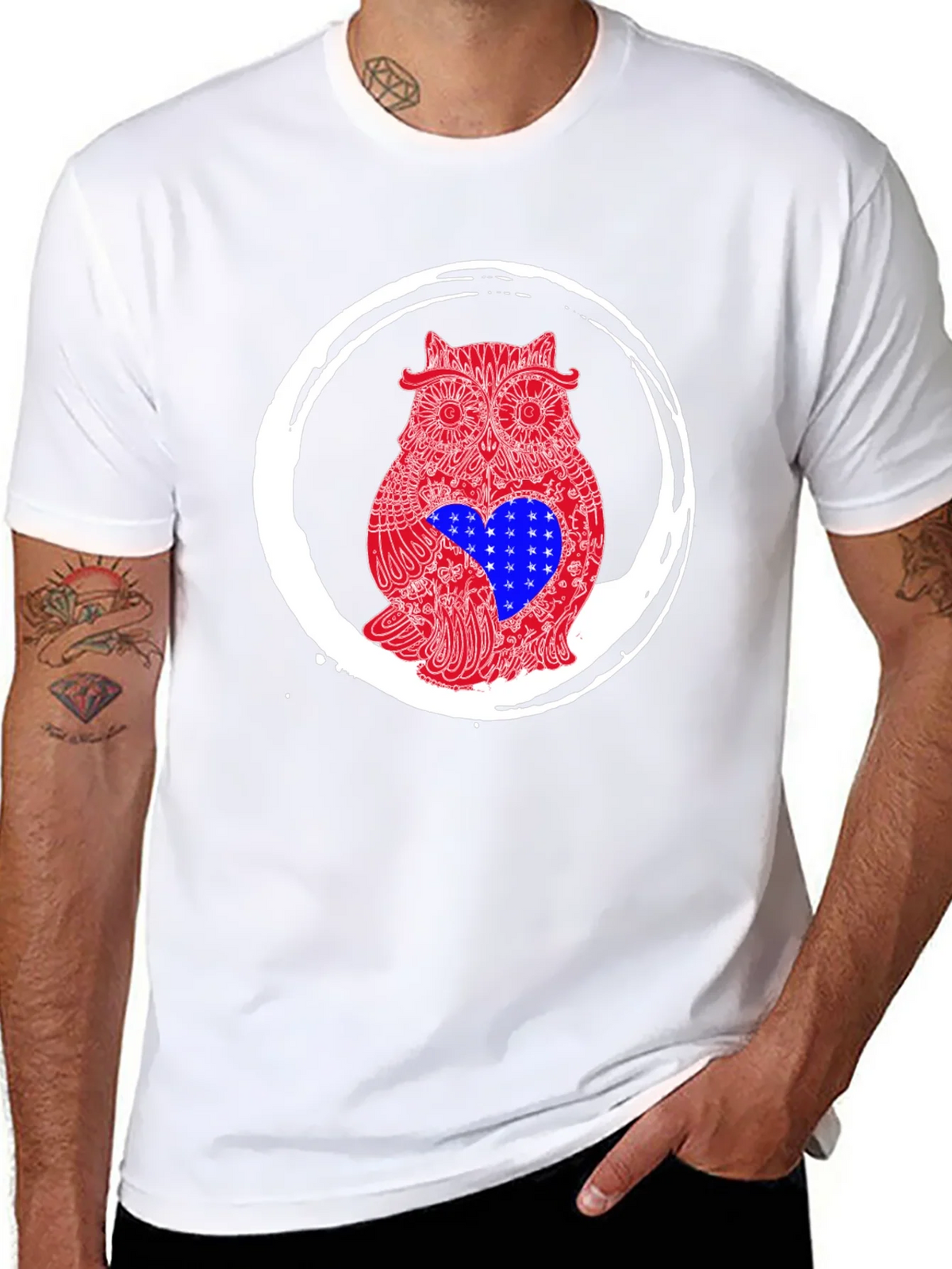 Owl USA Heart Graphic Tee product image 7