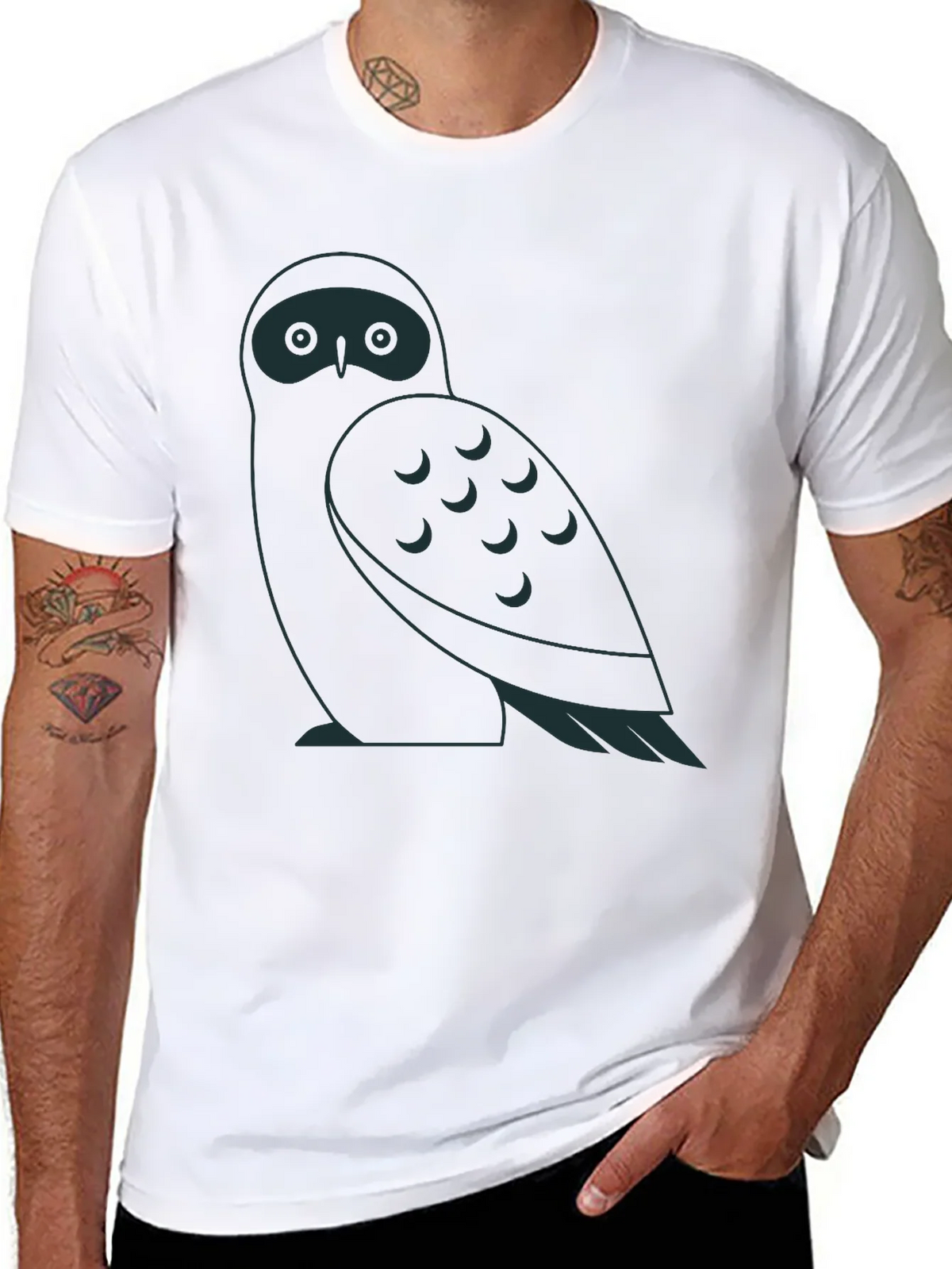 Owl Graphic Black T-Shirt product image 7