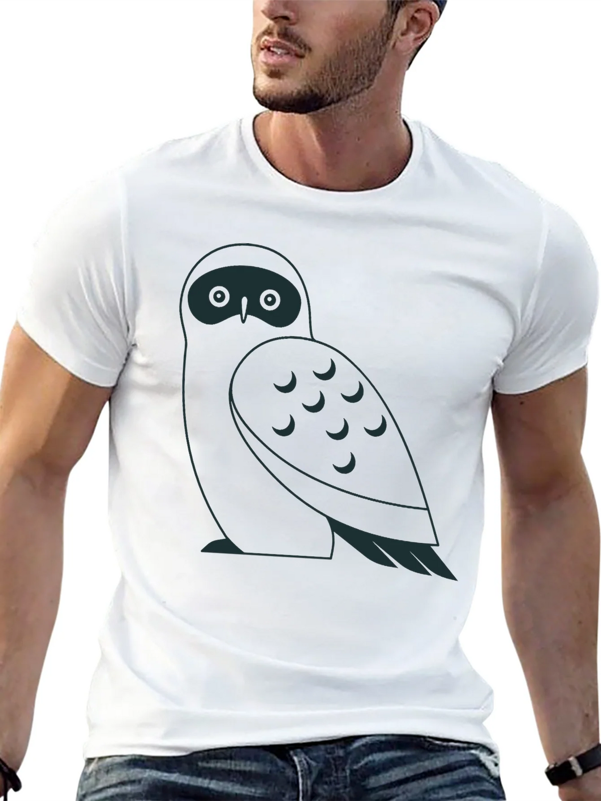 Owl Graphic Black T-Shirt product image 12