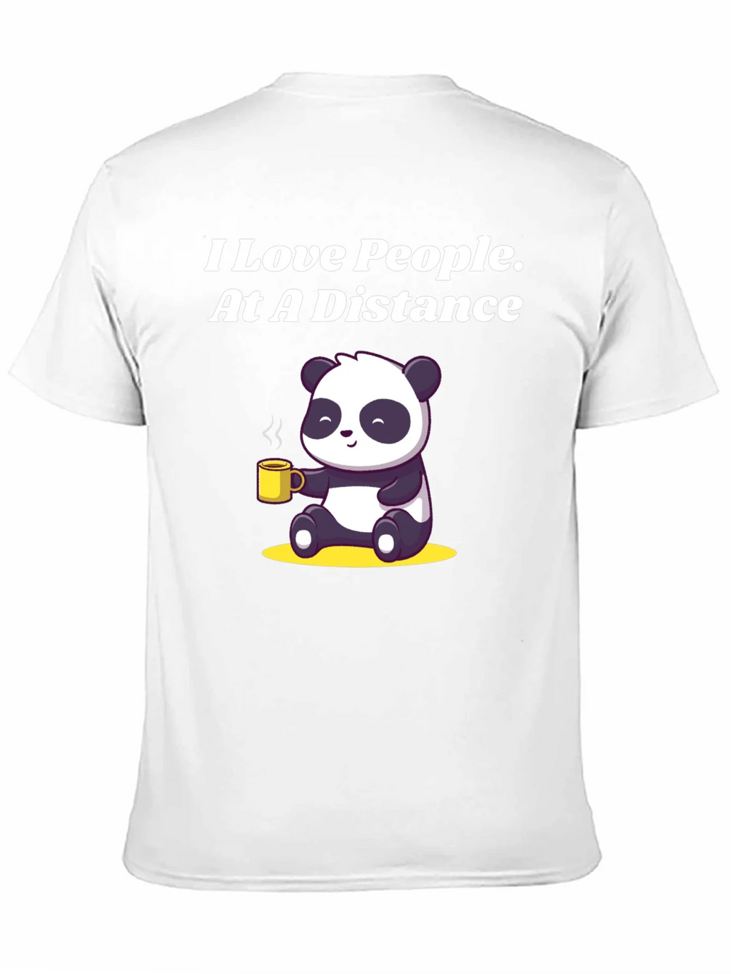 I Love People At A Distance Panda Graphic Tee product image 10